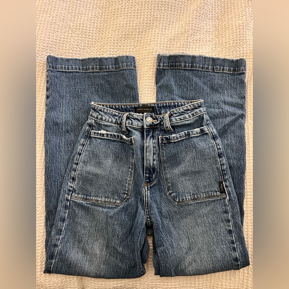 Silver Jeans Vintage Patch Pocket Wide Leg